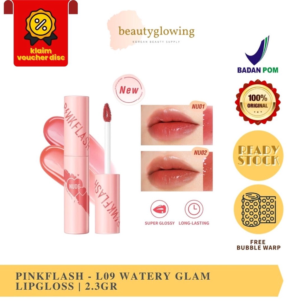 [BPOM] PINKFLASH L09 WATERY GLAM LIPGLOSS