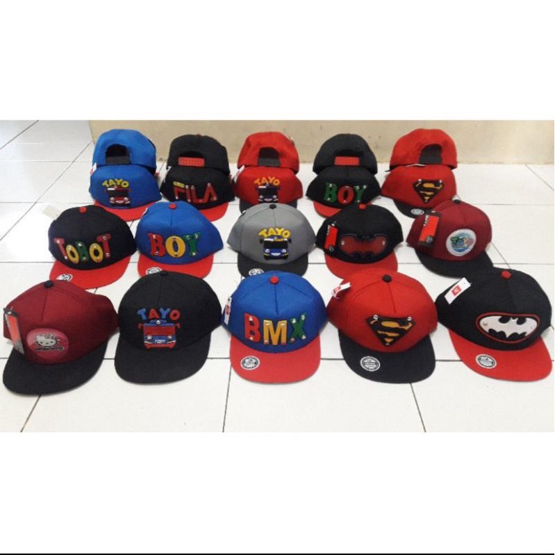 TOPI SNAPBACK ANAK - MODEL CEPER DENGAN KARAKTER SUPERHERO - TOPI ANAK COWOK KEREN - TOPI CEPER ANAK
