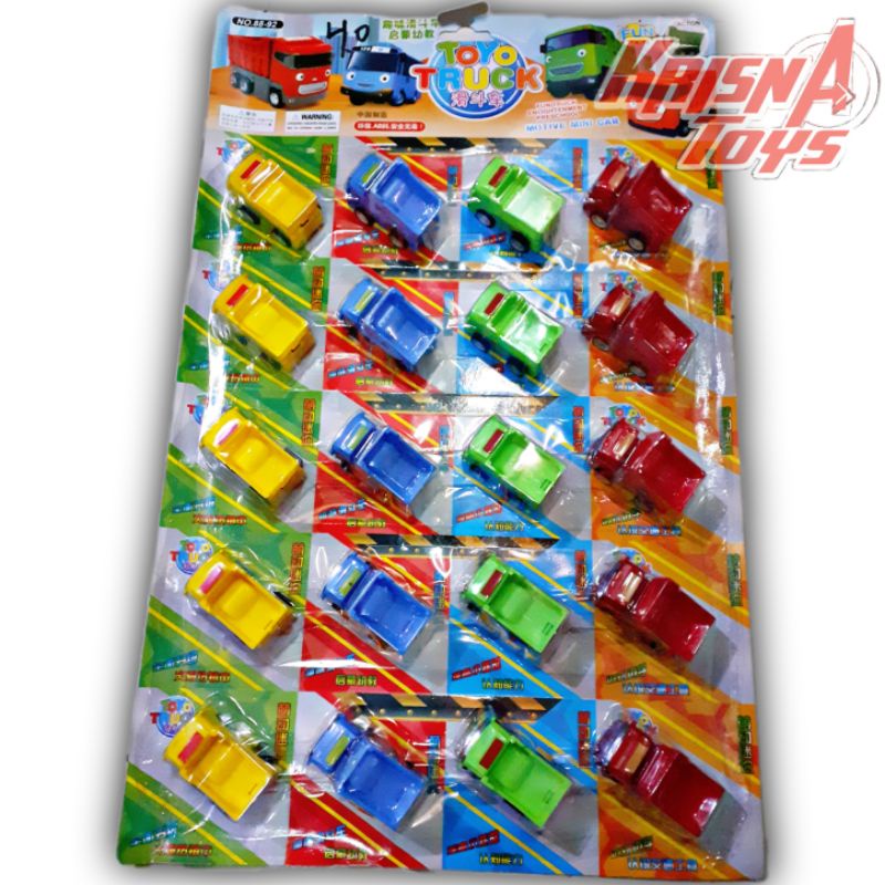 MAINAN ANAK MOBIL BUS TAYO PULL BACK/LITLLE BUS TAYO/TRUCK TAYO PULL BACKisi 20pcs/Lembar