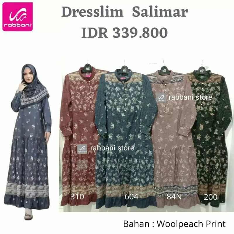 Dresslim Salimar - Dresslim Rabbani - Gamis Rabbani Motif