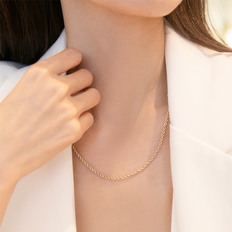 Kalung atau gelang ulir untir titanium anti karat harga grosir bisa cod