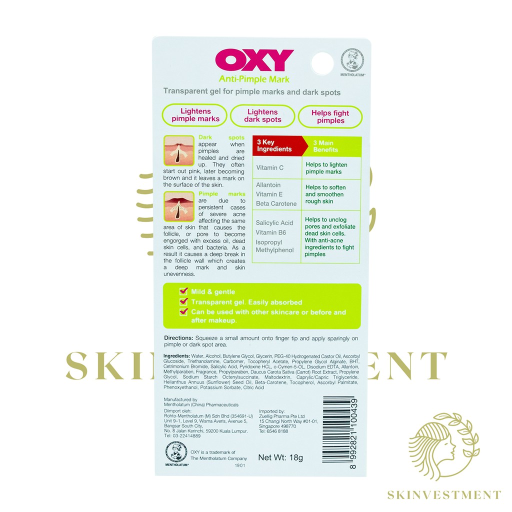 Oxy Anti Pimple Mark 18gr - Obat Bekas Jerawat - Penghilang Bekas Jerawat - Penghilang Bekas Jerawat Hitam Ampuh