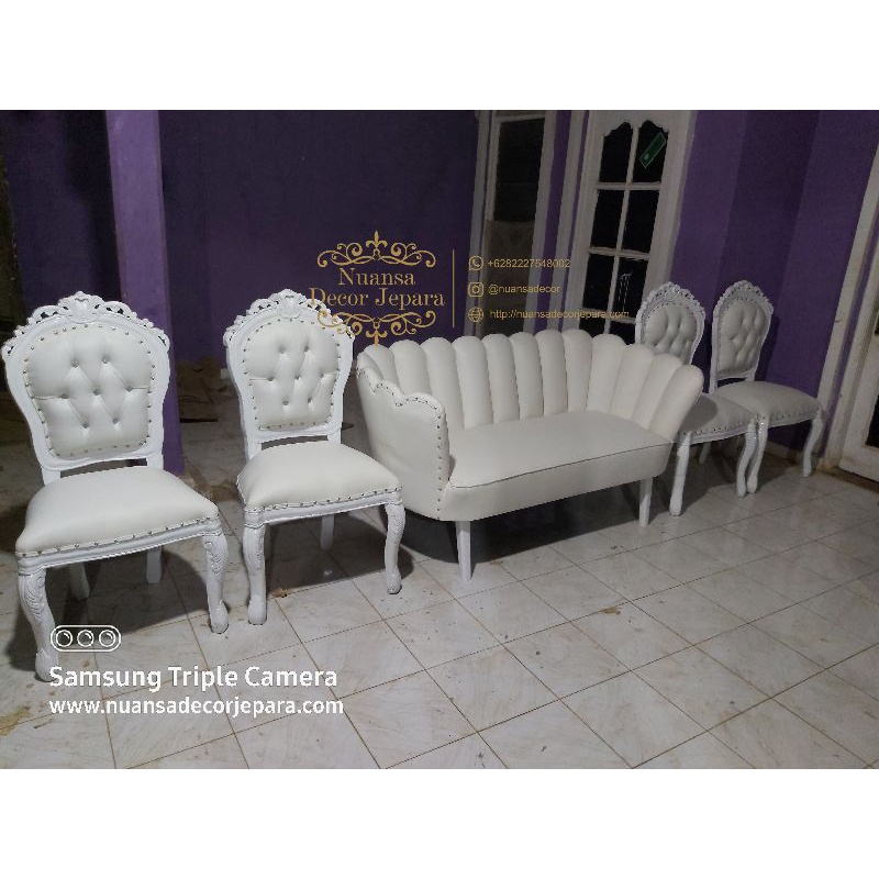 kursi pelaminan, kursi retro, kursi pelaminan putih, kursi pelaminan jepara