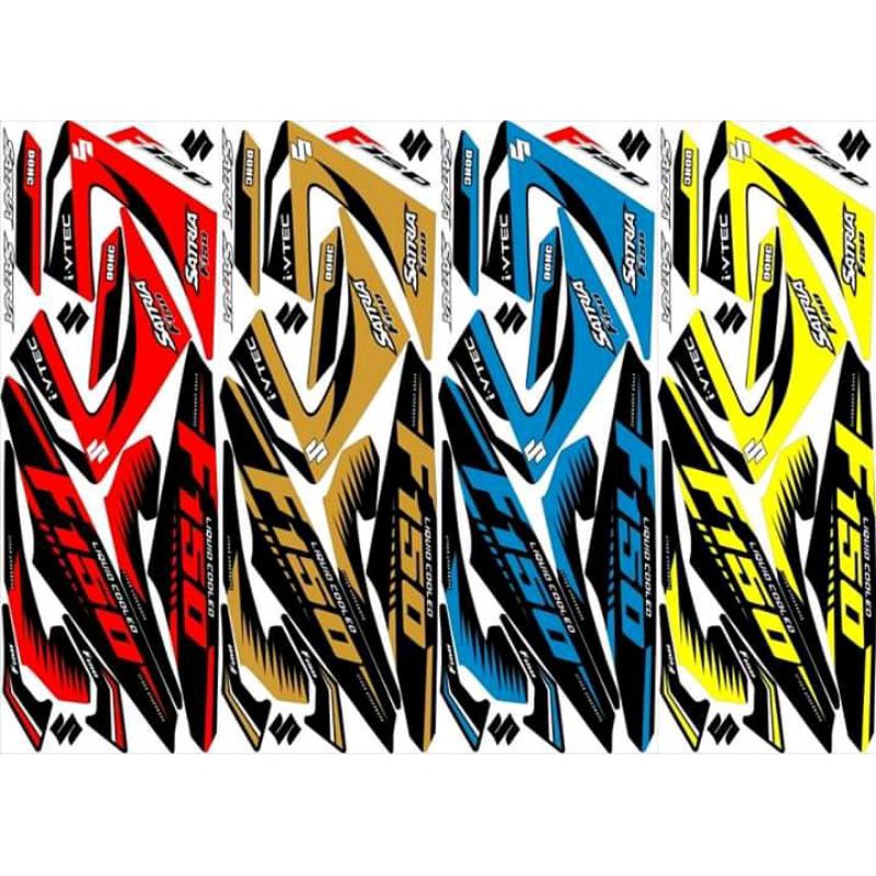 STIKER STRIPING VARIASI MOTOR SATRIA FU 150