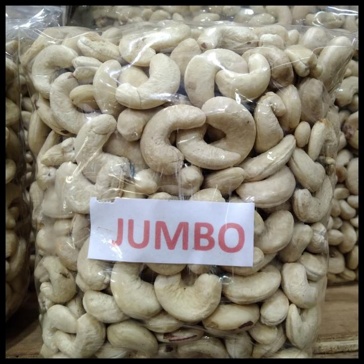

DISKON TERBATAS !!! KACANG MEDE MENTAH JUMBO PRENIUM / RAW CASHEW 1 KG TERLARIS
