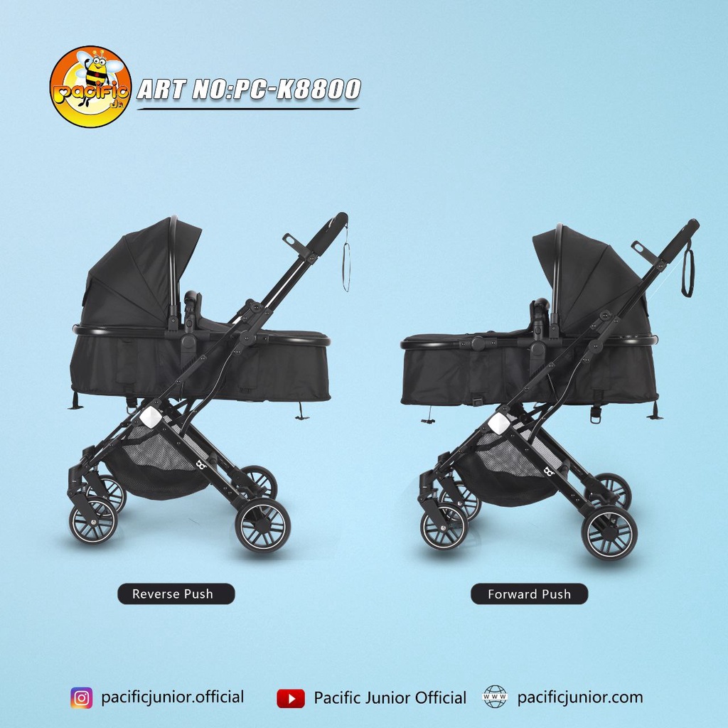 Kereta Dorong Bayi /  Stroller Pacific K 8800 2 in 1