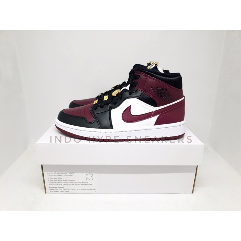 air jordan 1 mid fearless black red