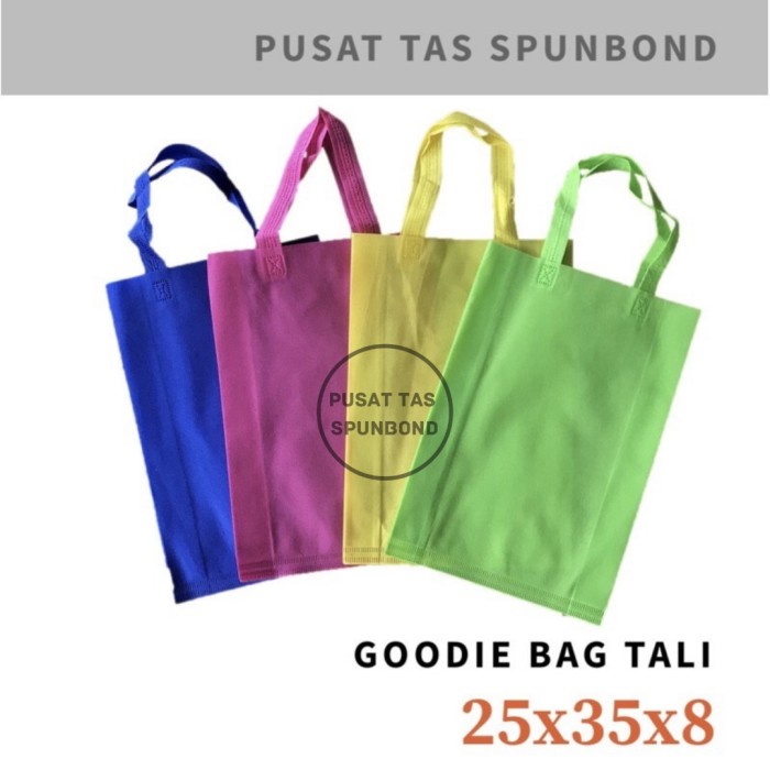 NEW Tas Spunbond 25x35x8 Goodie Bag Tali / Tas Spunbond Murah / Tas Kain - Mix