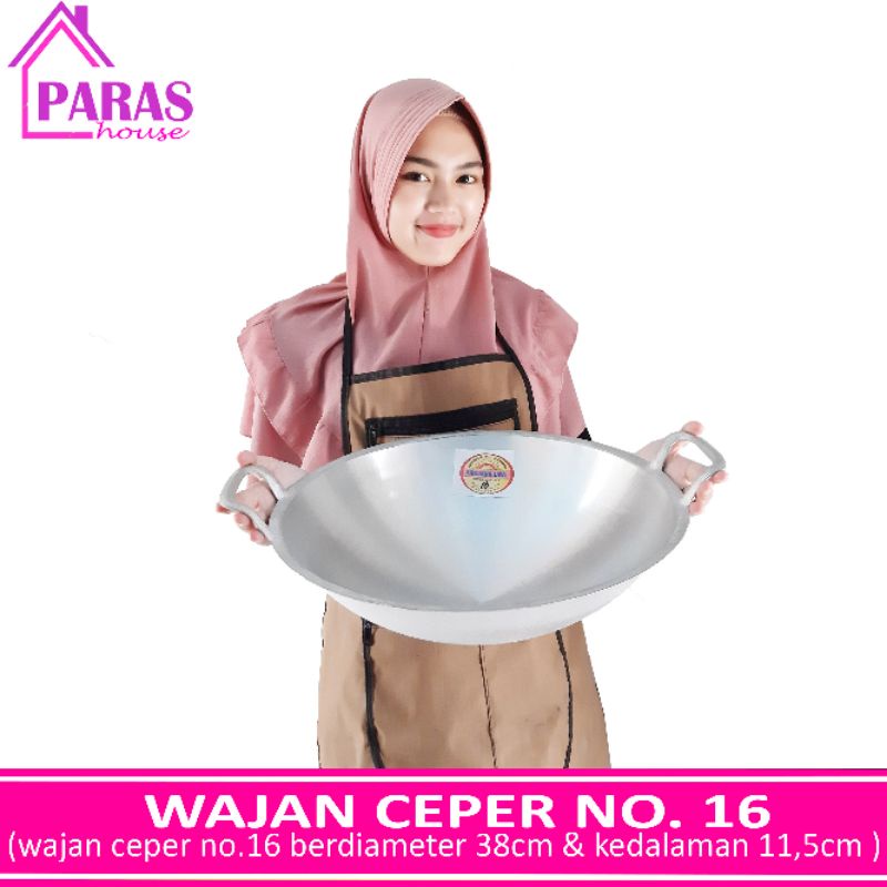 PARAS - Wajan Kuali Katel Penggorengan Ceper alumunium No 16