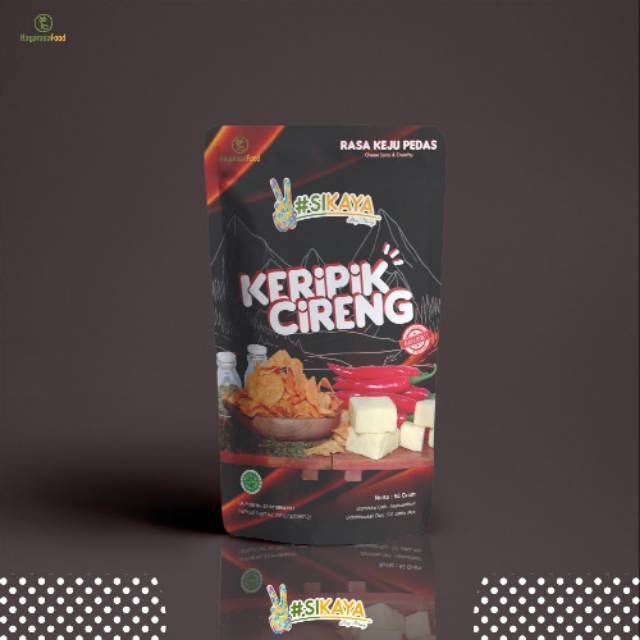 

Keripik cireng sikaya rasa keju pedas 55 gr