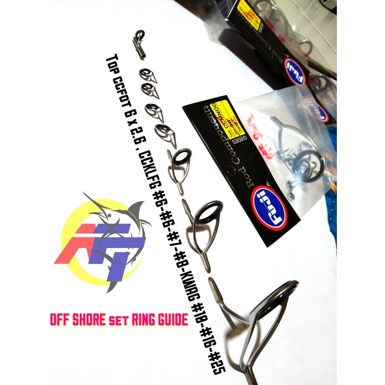 RING GUIDE FUJI SET ALCONITE for JORAN OFFSHORE Jig ,  Light Popping , Jig Casting , casting