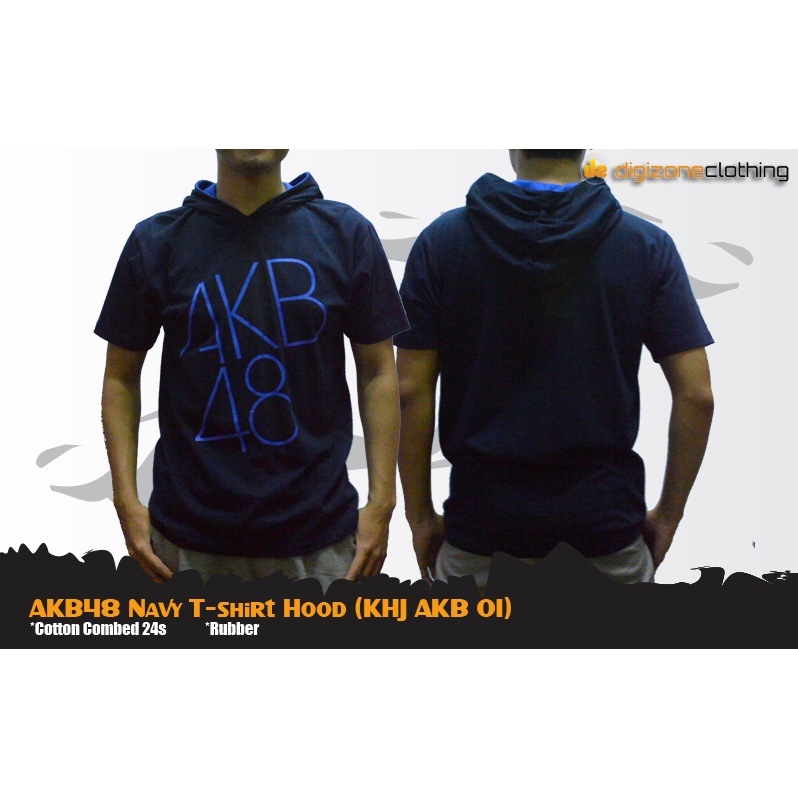 KAOS HOODIE IDOL AKB48 NAVY T-SHIRT HOODIE ( KHJ AKB 01)