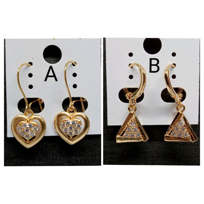 Sdr55. Anting xuping wanita lapis emas dgn mata zircon