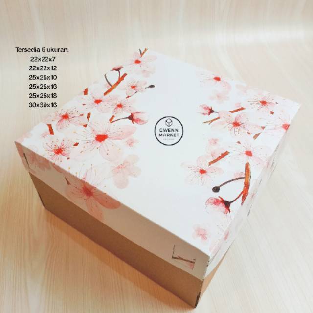 

Dus kue corrugated harga per 5pcs kotak kue kotak cake box box cake sakura 22 25 30