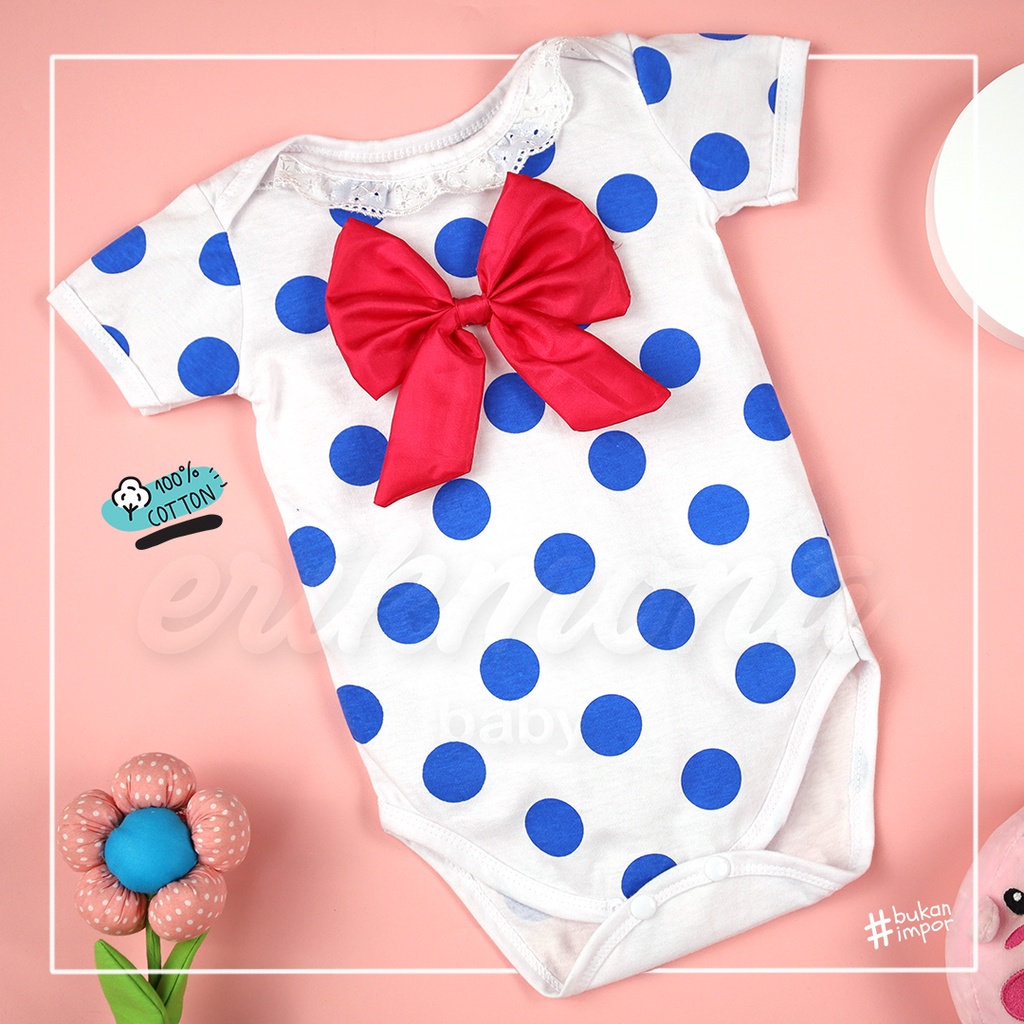 ❤️jumper bayi baju bayi lucu daisy polkadot biru baju anak❤️