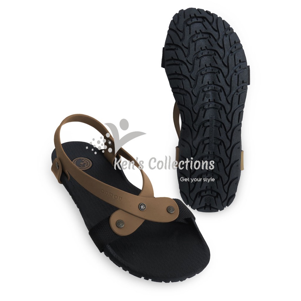 Sandal Pria Wanita Tali Awet Bahan TPR Karet Plastik Elastis Bermerek CAMOU Sumba Kualitas Tinggi