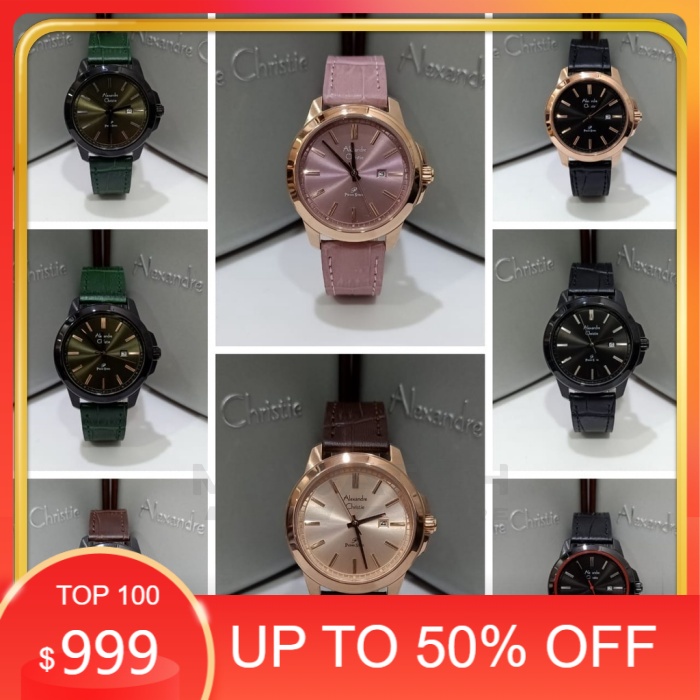 Alexandre Christie Wanita Original AC1017 AC 1017Jam Tangan Alexander Christy Stainless Steel