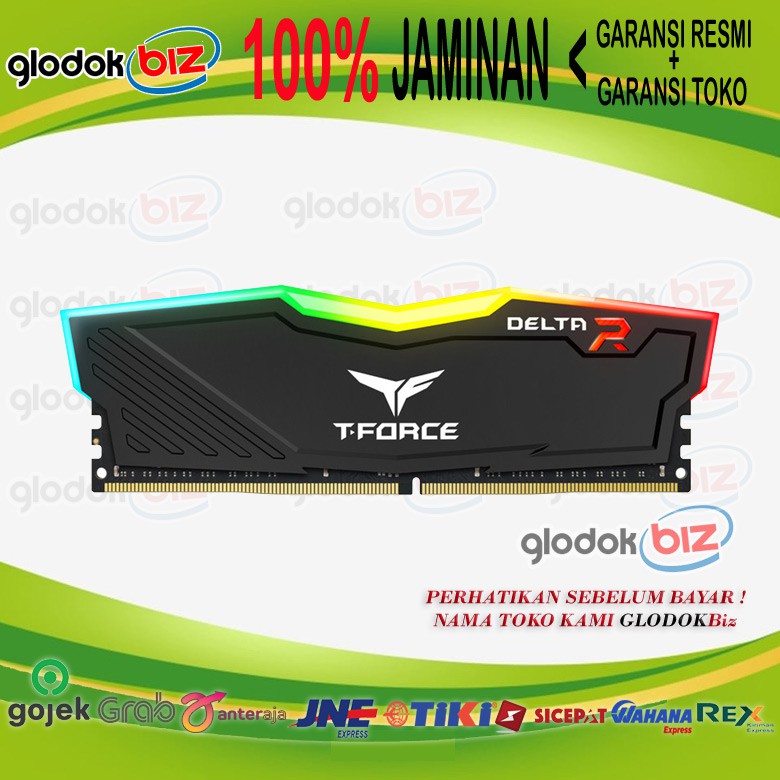 Memory Team Delta T-Force RGB 8GB PC 3600 DDR4 Single - Black