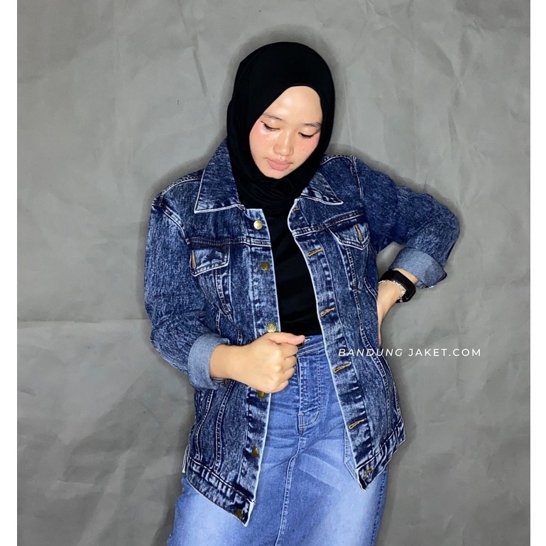 JAKET JEANS SANDWASH || CLASIC DENIM PRIA DAN WANITA