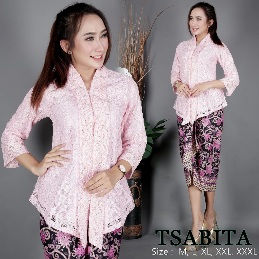 Set Kebaya Brokat Floy Pink Dan Aneka Warna Lain