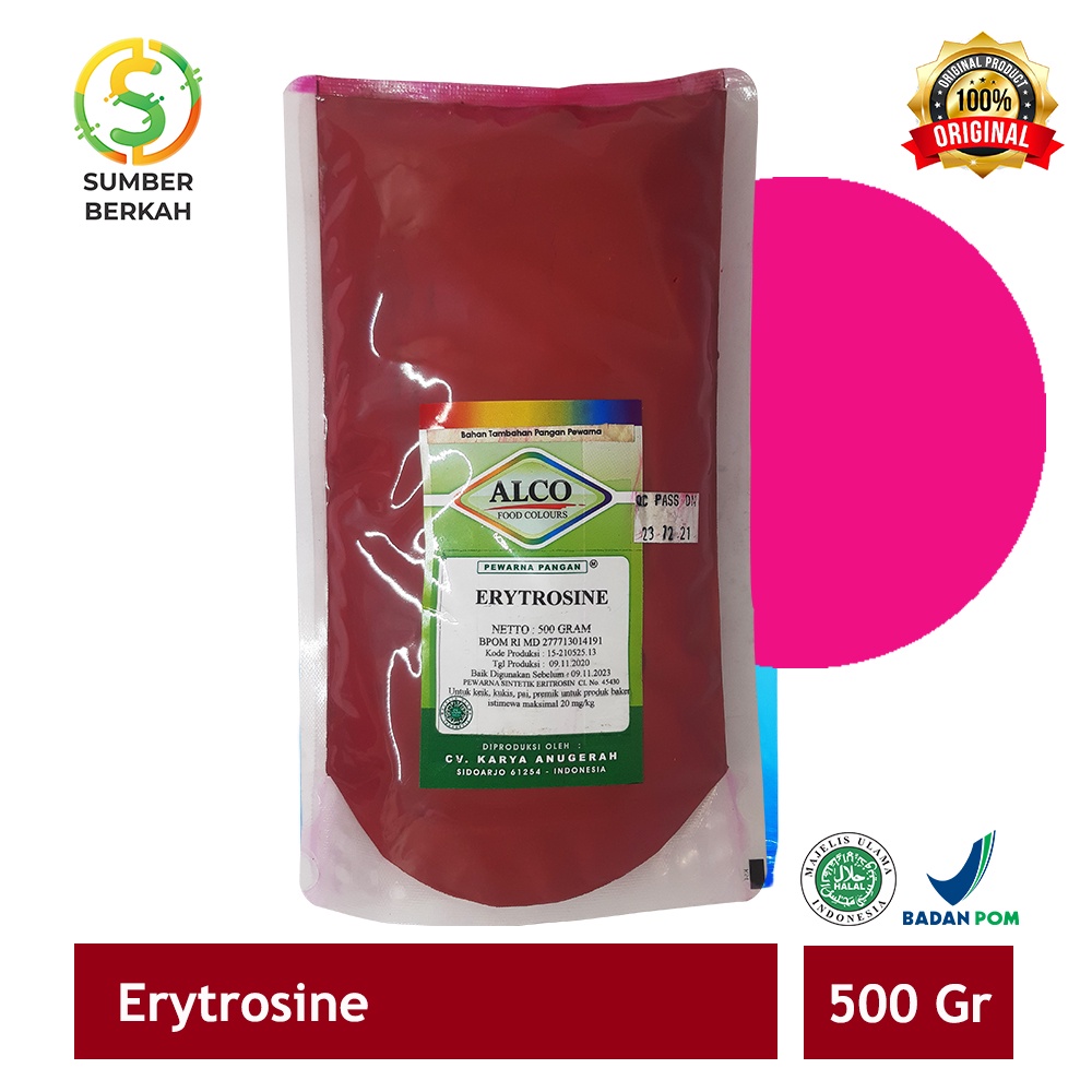 Pewarna Makanan Kue Bubuk ALCO Erythrosine 500 g Single Colour