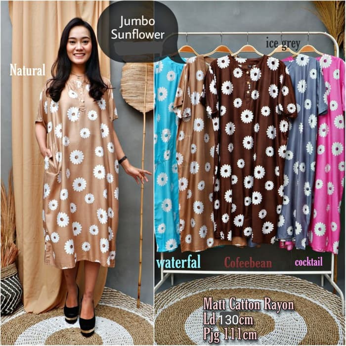 COXce DASTER JUMBO MIDI SUNFLOWER/DASTER HAMIL/BAJU BUSUI/BAJU TIDUR/GROSIR/