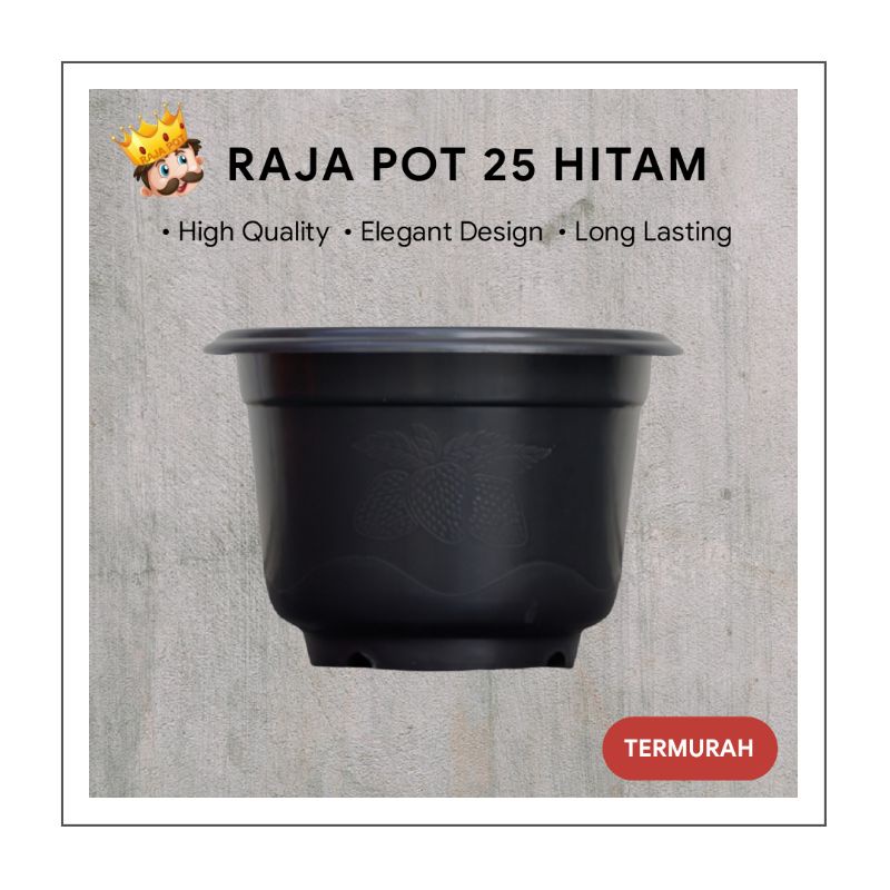 Pot Bunga Hitam 20 22 25 30 32 35 | Pot Tanaman Hitam Plastik