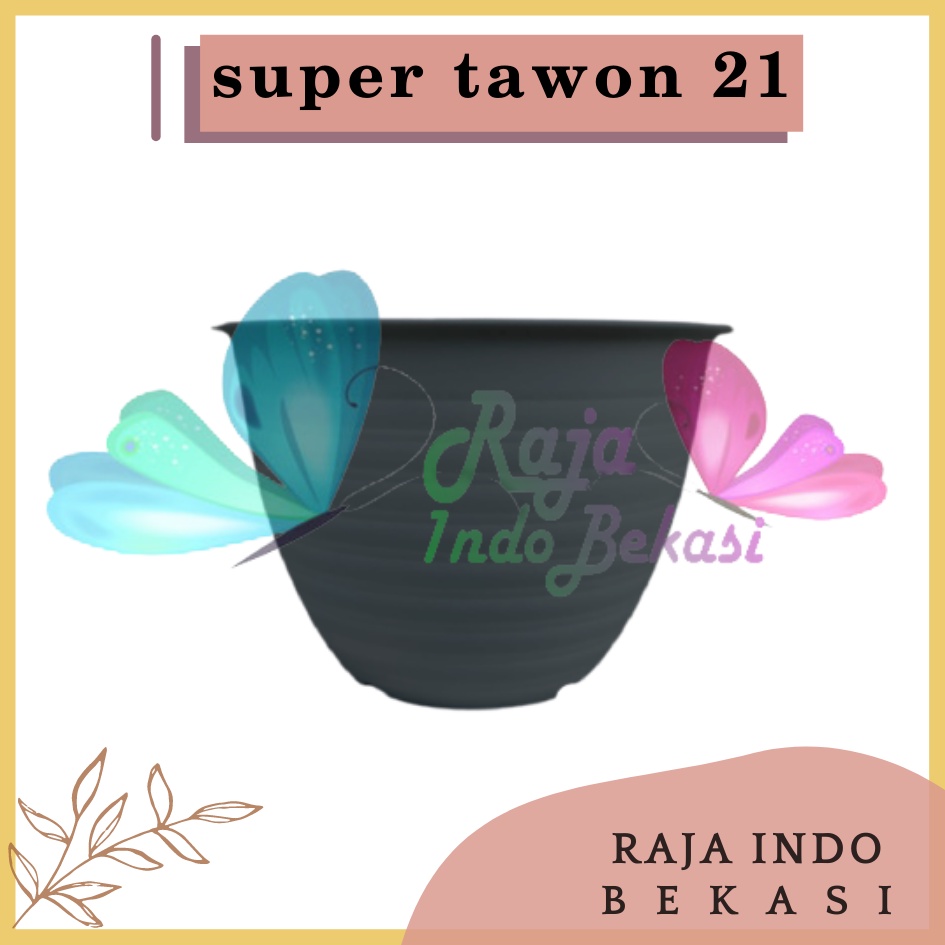 Ori Pot Super Tawon 21 Cm Hitam Tawon Pot 22 Plastik 21cm Vas Pot Bunga