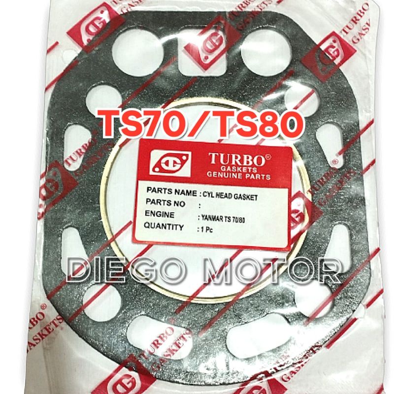 TS70 TS80 Gasket Cylinder Head Paking Kop Deksel TURBO Mesin Diesel Yanmar Kwaltas Bagus