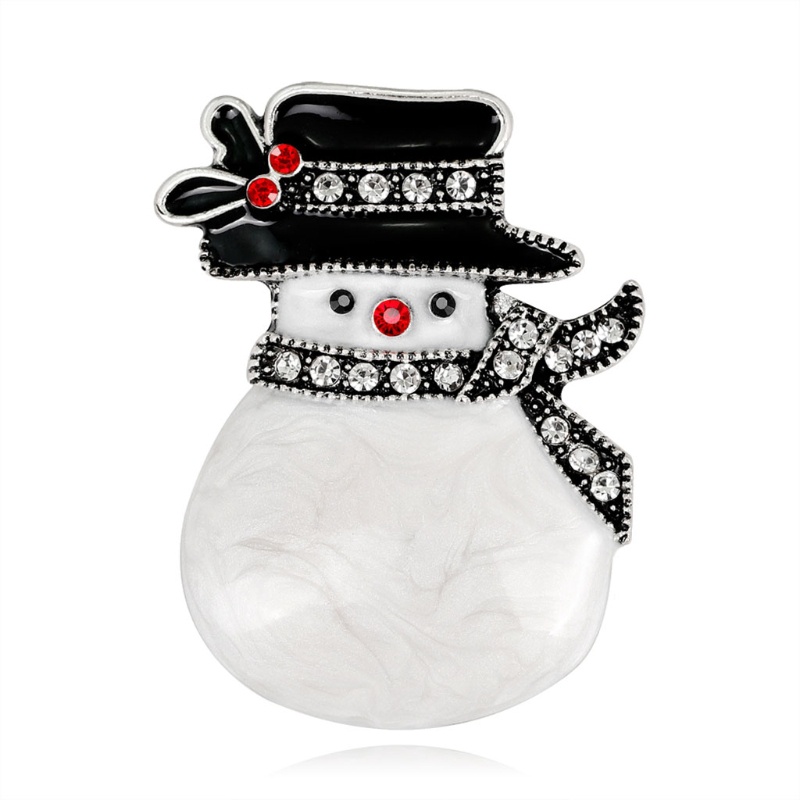 Siy Bros Pin Bentuk Snowman Nataltahun Baru Antik Untuk Aksesoris Fashion Wanita