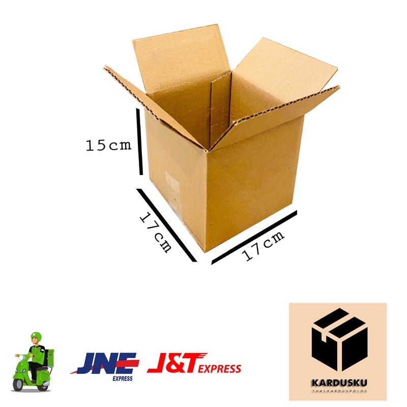

kardus box polos baru uk 17x17x15 cm