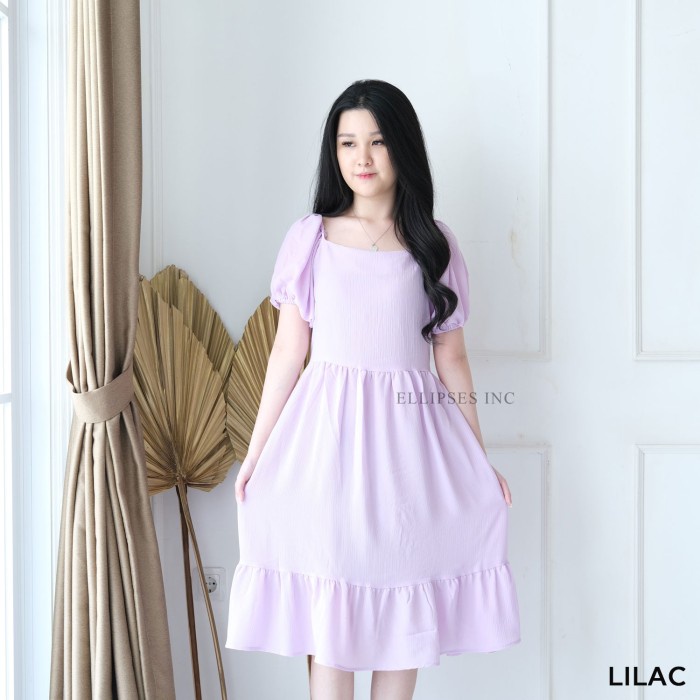 ELLIPSES.INC Dress Casual Korea/Dress Wanita Korea/Mina Dress - LILAC