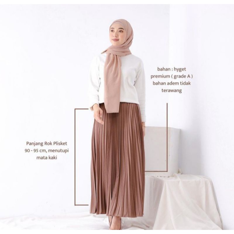 ROK PLISKET PREMIUM TEBAL/ROK PLISKET PAYUNG/ROK PLISKET JUMBO