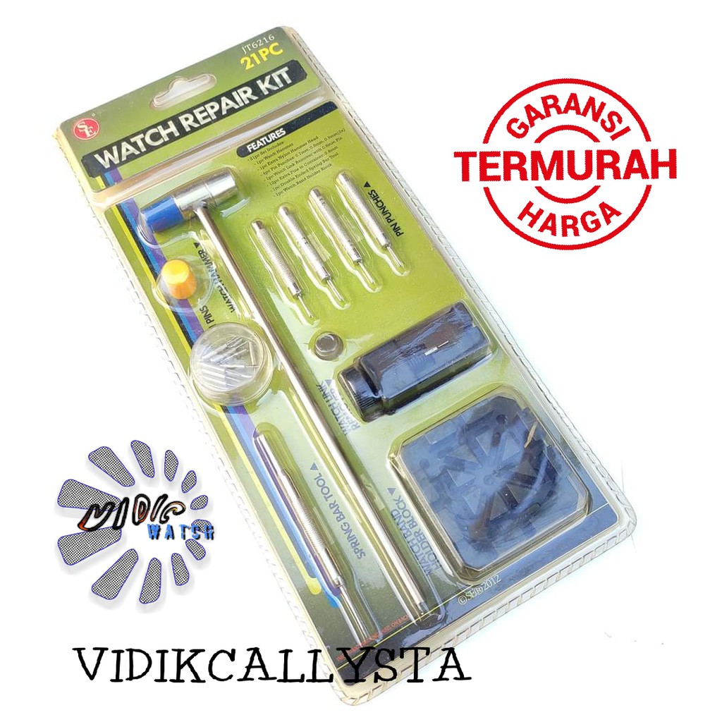 Watch Repair Kit Alat Reparasi jam tangan Pemotong Potong Rantai jam Tangan T21 FULSET Lengkap