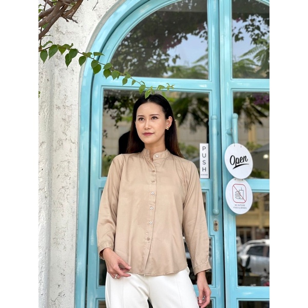 Kemeja Wanita Blouse Adem - Atasan Wanita Lengan Panjang 2282-Coksu
