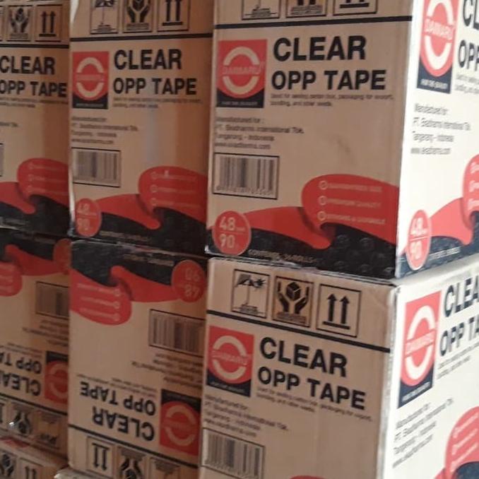 

Lakban bening opp clear daimaru 90Y 1 DUS (isi 36 roll) single pack