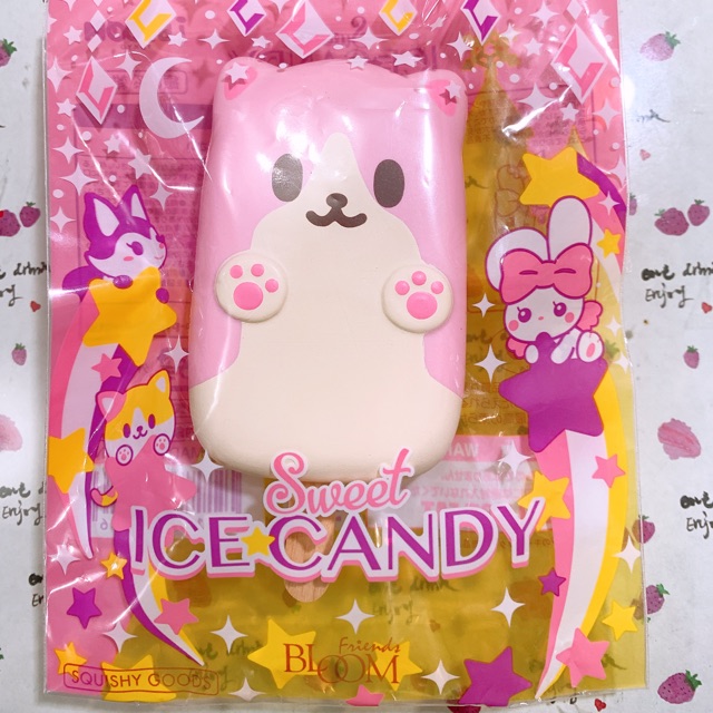 squishy ibloom popsicle ice candy mike pan pink