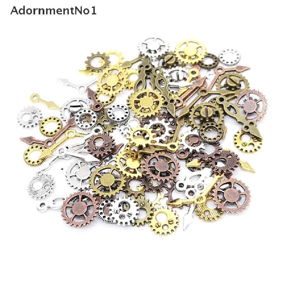 (AdornmentNo1) 100pcs / Lot Liontin Bentuk Roda Gigi Gaya Punk Untuk Aksesoris Perhiasan DIY