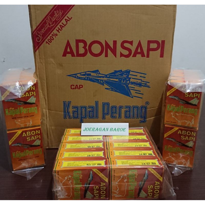 

RiDn 1 pak abon sapi cap kapal perang isi 10
