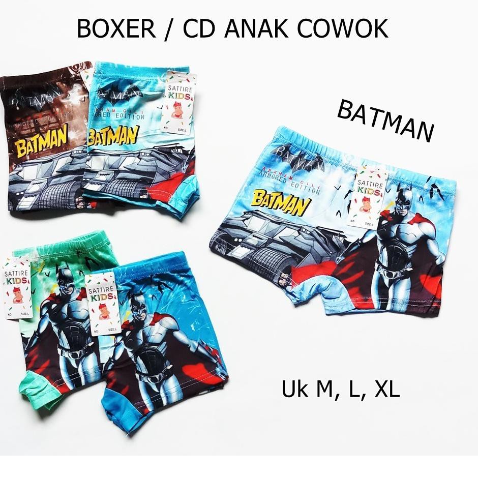 3 Pcs SATTIRE Kids Boxer Anak Laki Superhero CD Anak Cowok