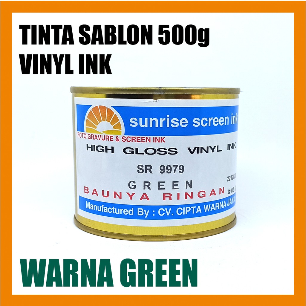 

Tinta / Cat Sablon Vinyl Ink 9979 GREEN 500g