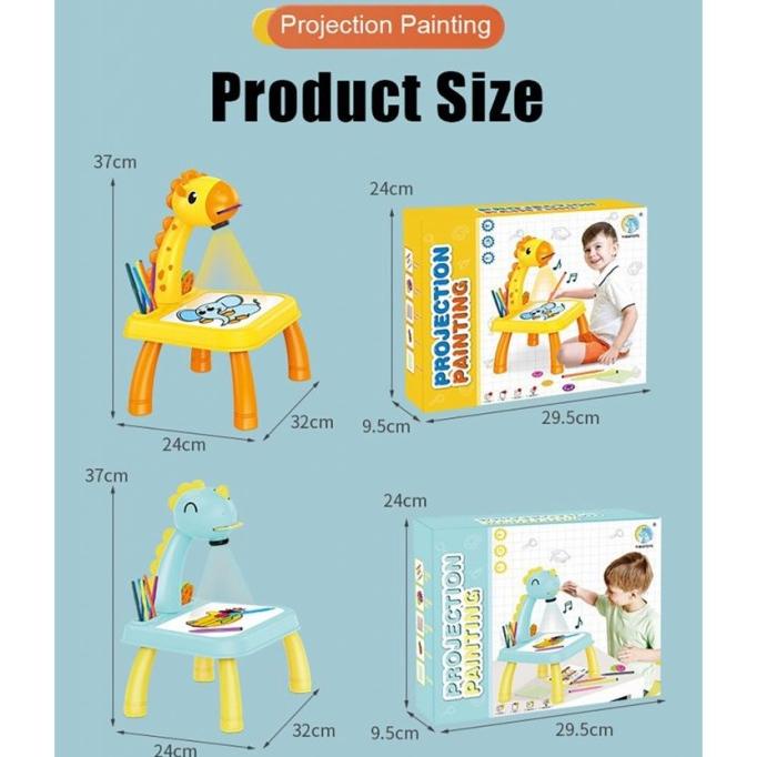 Mainan Meja Belajar Menggambar Dengan Lampu Dan Musik Untuk Anak Delansyahbana