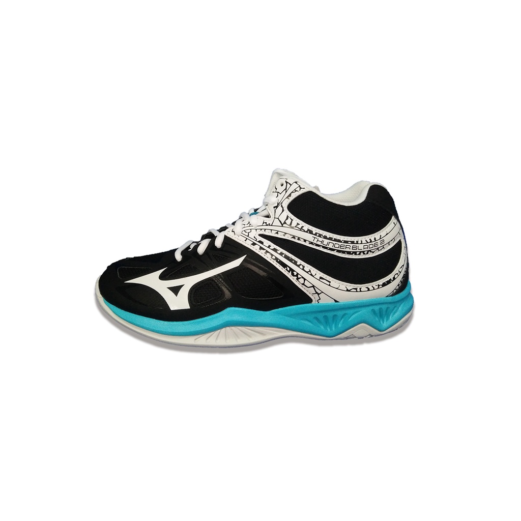 MIZUNO THUNDER BLADE 2 MID - BLACK/WHITE/BLUE V1GA197525