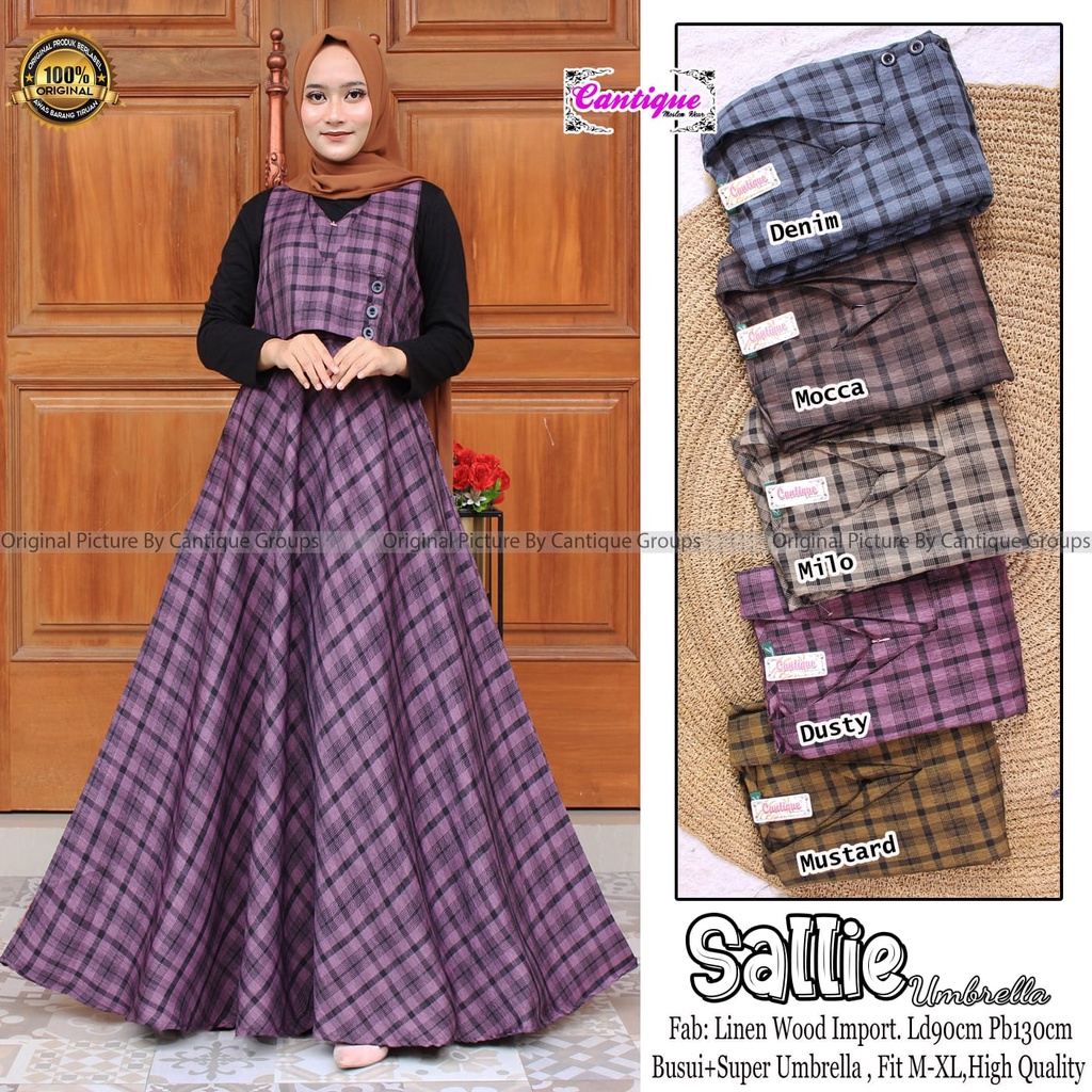 Overall Motif Kotak / Baju Wanita Remaja / Sally Overall