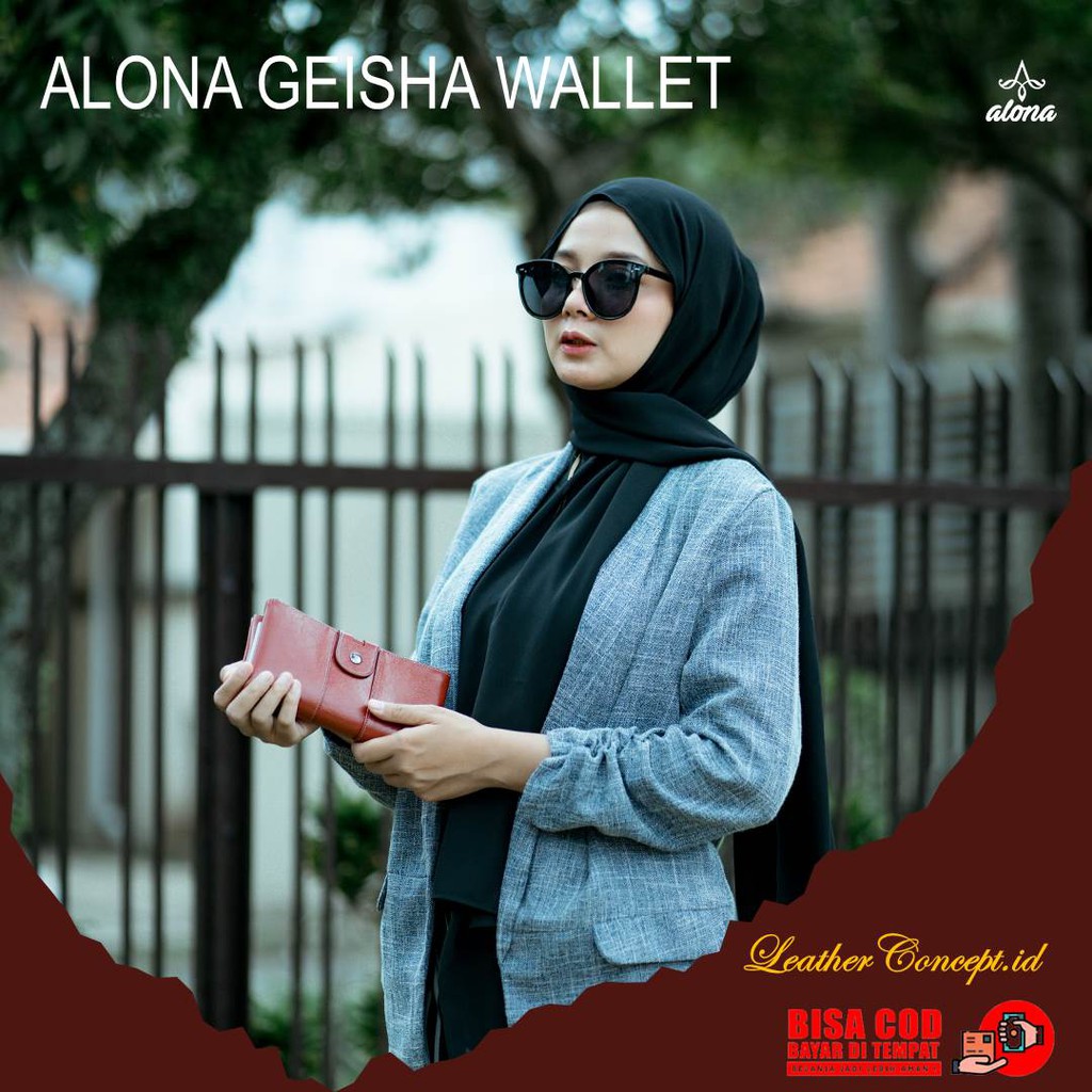 DOMPET KULIT WANITA ALONA GEISHA WALLET PREMIUM