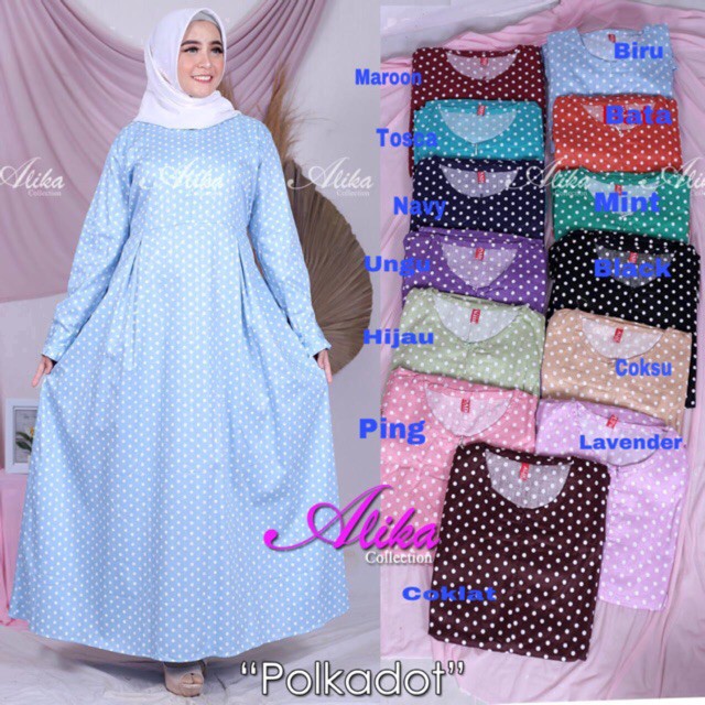 (KATALOG 3) GAMIS KATUN JUMBO MOTIF POKADOT, KOTAK, TARTAN, LOVE busui rempel