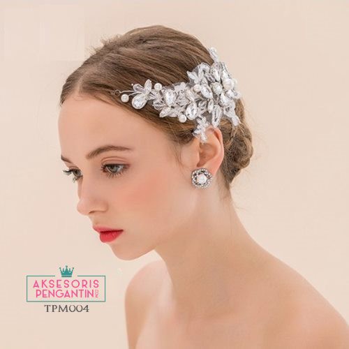 [STOCK TERBATAS] AKSESORIS RAMBUT HEADPIECE WANITA TIARA PENGANTIN MODERN TPM004