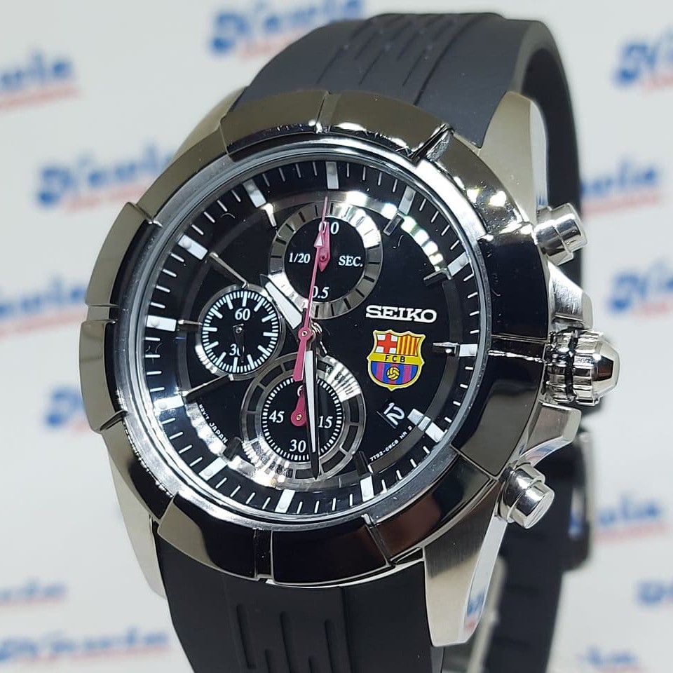 Seiko Quartz SNDE81P1 Chronograph FC Barcelona - Jam Tangan Pria SNDE81