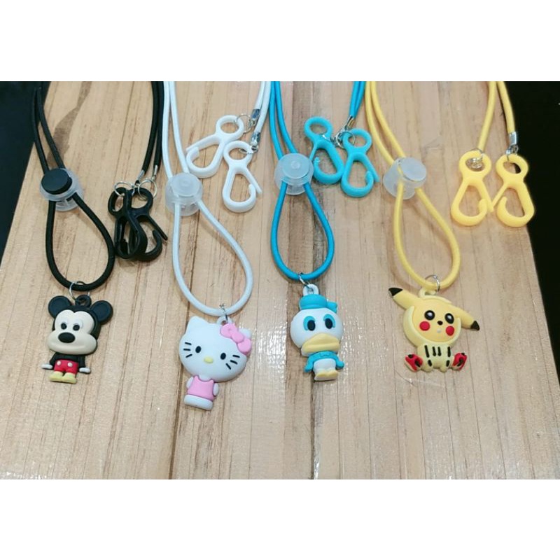 Tali masker 2 in 1 strap masker kalung masker dengan boneka gantung