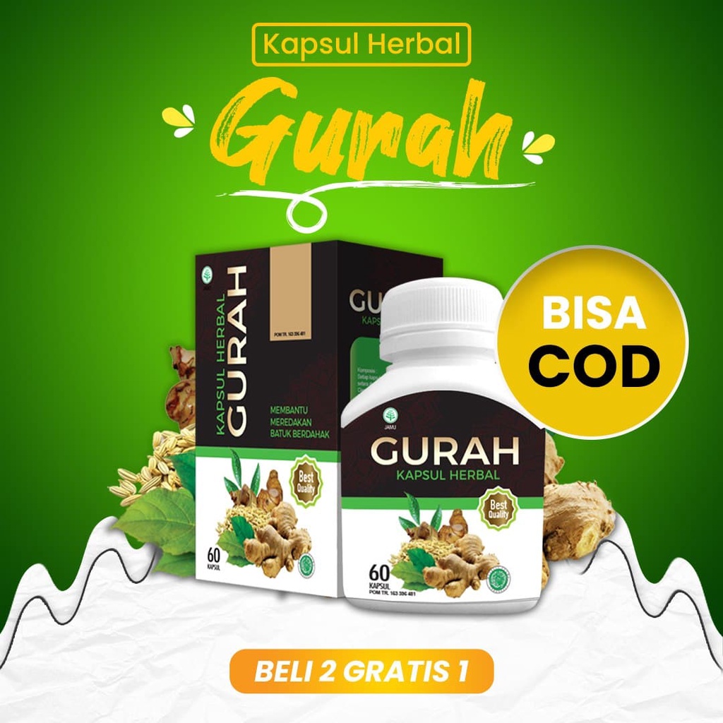 

Kapsul Herbal Gurah 100% Original Atasi Batuk Berdahak & Gangguan Pernapasan 1 Box isi 60 kapsul untuk gurah dan obat sinuitis